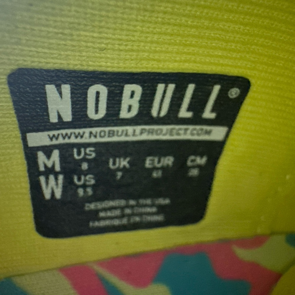 NOBULL Lime Wild Swirl Trainers Low, Unisex - M8, W9.5 - Picture 6 of 6